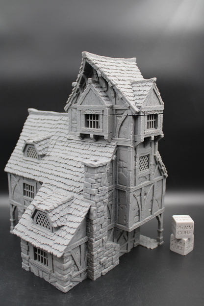 Tabletop Terrain 4 story Medieval Mansion Dnd RPG wargame skirmish 28mm