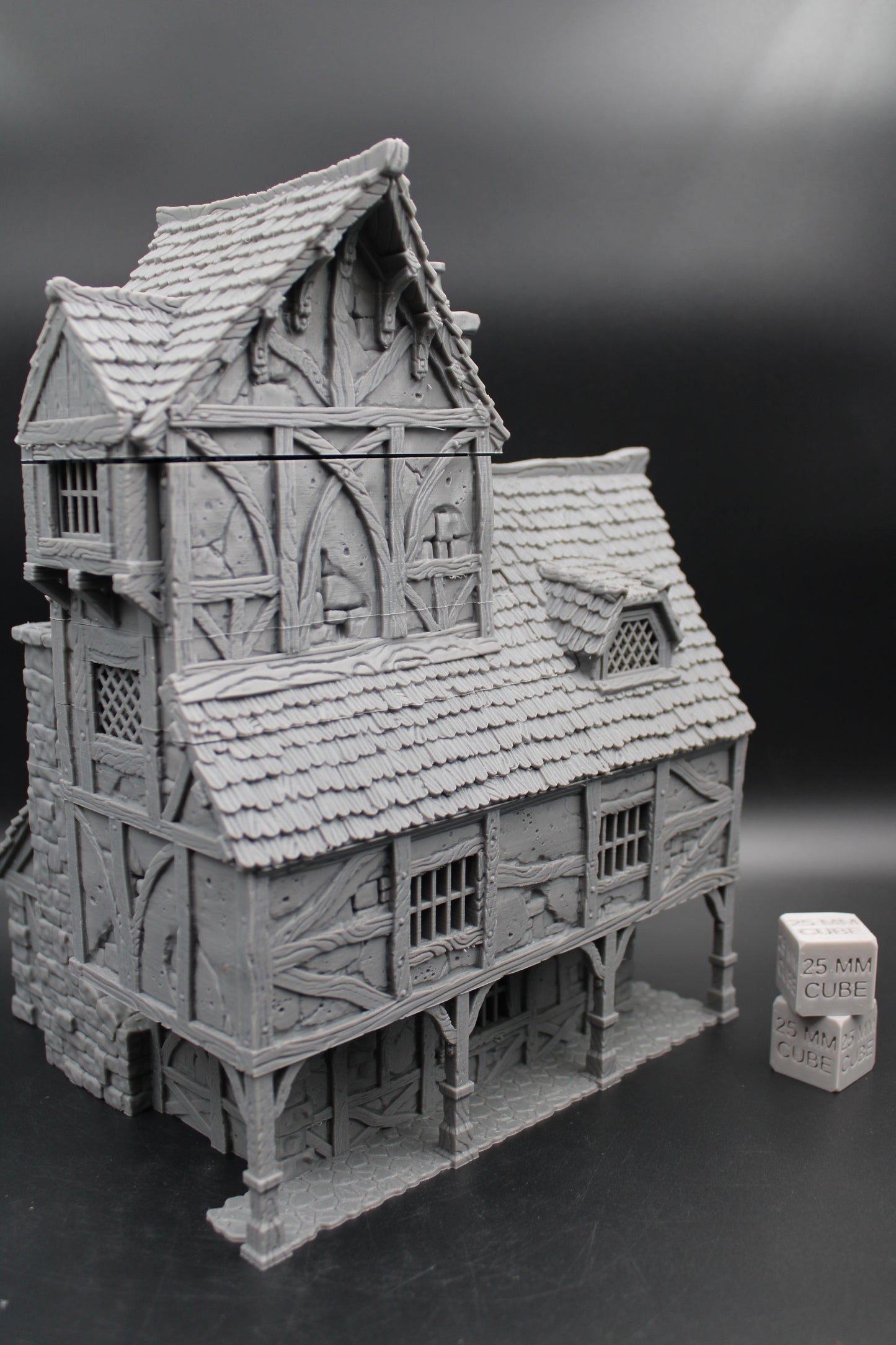 Tabletop Terrain 4 story Medieval Mansion Dnd RPG wargame skirmish 28mm