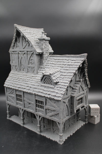 Tabletop Terrain 4 story Medieval Mansion Dnd RPG wargame skirmish 28mm