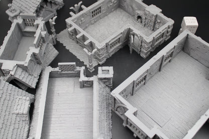 Tabletop Terrain 4 story Medieval Mansion Dnd RPG wargame skirmish 28mm