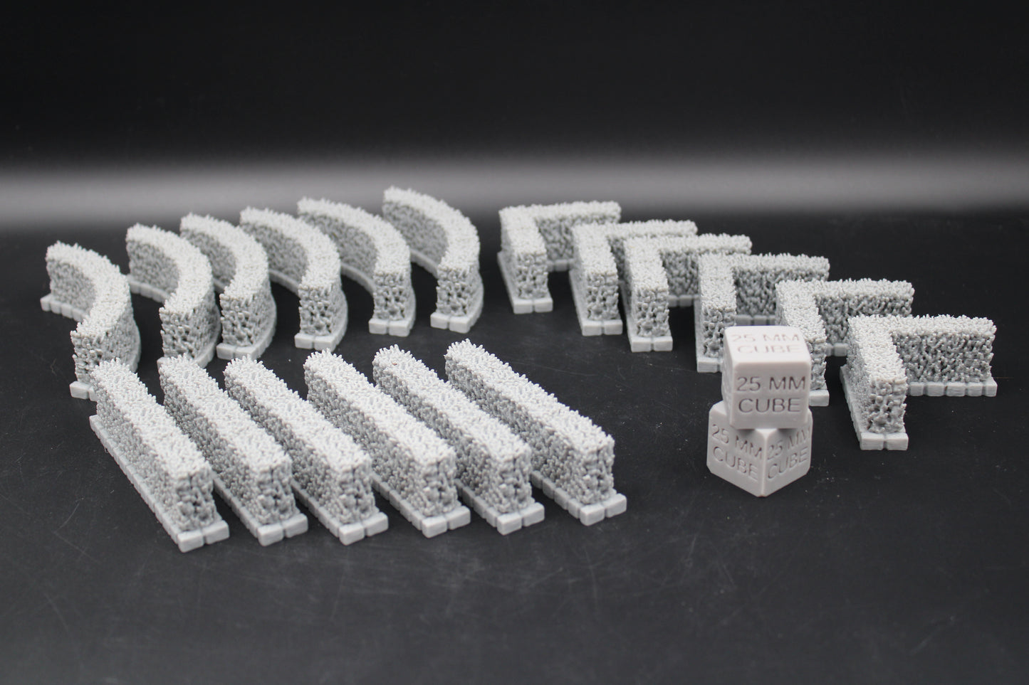 Tabletop Terrain Fantasy Town Hedge Set 18 Piece Dnd RPG wargame skirmish 28mm