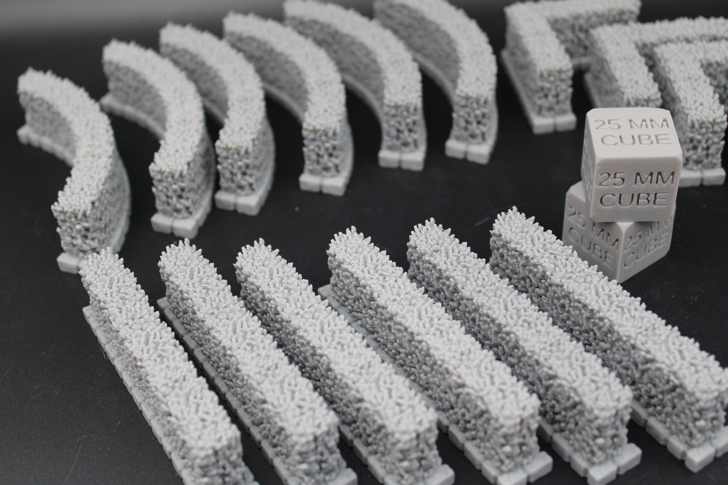 Tabletop Terrain Fantasy Town Hedge Set 18 Piece Dnd RPG wargame skirmish 28mm