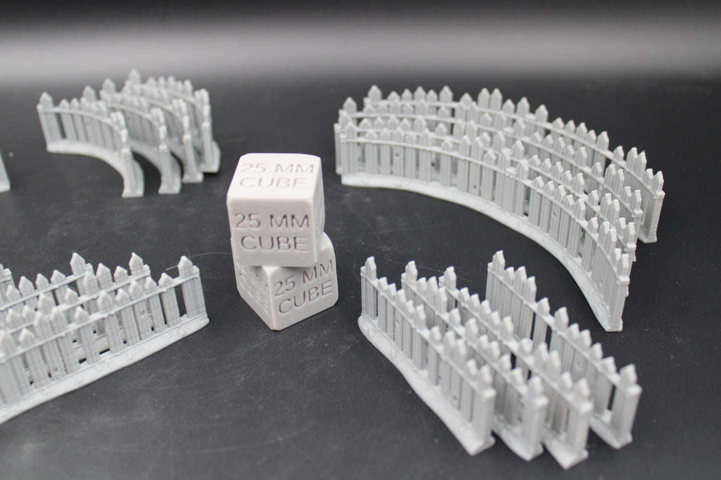 Tabletop Terrain Fantasy Farm Fence 20 Piece Set Dnd RPG wargame skirmish 28mm