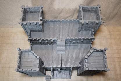 Tabletop Terrain Epic Seaside Castle Fortress Dnd Rpg Wargame Skirmish 28-32mm
