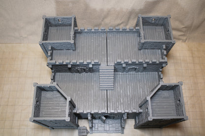 Tabletop Terrain Epic Seaside Castle Fortress Dnd Rpg Wargame Skirmish 28-32mm