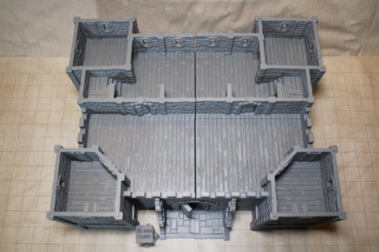 Tabletop Terrain Epic Seaside Castle Fortress Dnd Rpg Wargame Skirmish 28-32mm