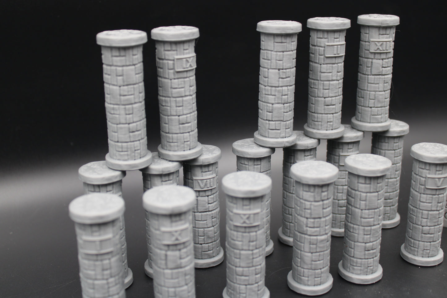 Tabletop Terrain Dungeon Round Column Pillars Objective Markers DnD Rpg Skirmish 28mm