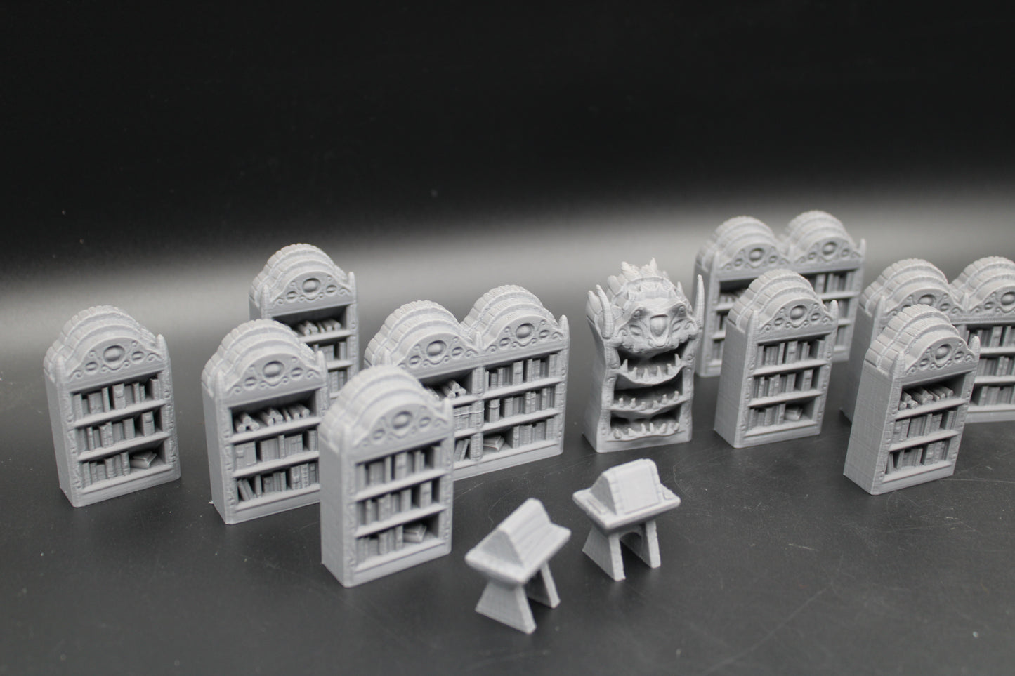 Tabletop Terrain Bookcase Set Arcane University Library Mimic Dnd Rpg Wargame Skirmish 28-32mm