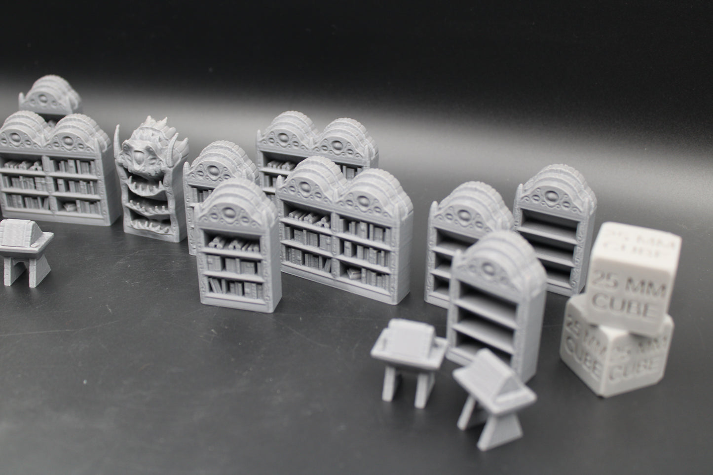 Tabletop Terrain Bookcase Set Arcane University Library Mimic Dnd Rpg Wargame Skirmish 28-32mm