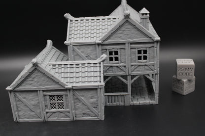 Tabletop Terrain Plaster Cob House 13of19 Town City Dnd RPG wargame skirmish 28-32mm