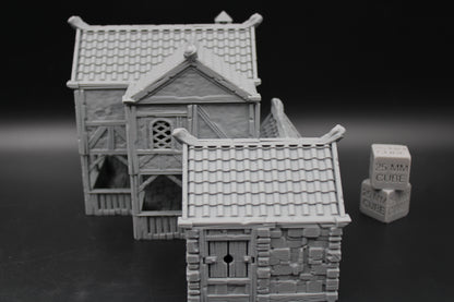 Tabletop Terrain Stone House 13of19 Town City Dnd RPG wargame skirmish 28-32mm