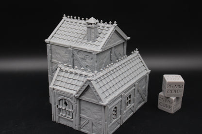 Tabletop Terrain Plaster Cob House 12of19 Town City Dnd RPG wargame skirmish 28-32mm