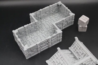 Tabletop Terrain Stone House 14of19 Town City Dnd RPG wargame skirmish 28-32mm