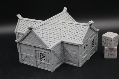 Tabletop Terrain Plaster Cob House 15of19 Town City Dnd RPG wargame skirmish 28-32mm