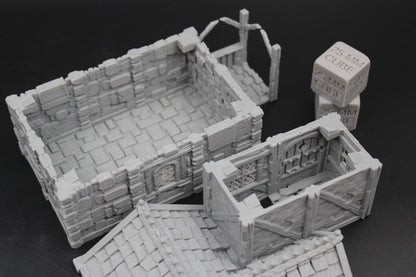Tabletop Terrain Stone House 16of19 Town City Dnd RPG wargame skirmish 28-32mm