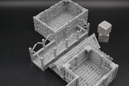 Tabletop Terrain Stone House 17of19 Town City Dnd RPG wargame skirmish 28-32mm