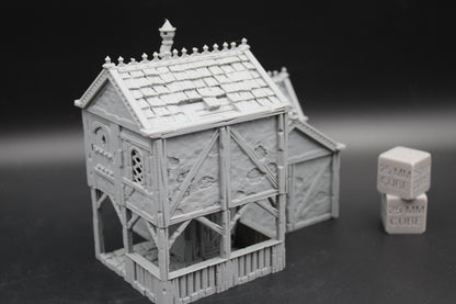 Tabletop Terrain Plaster Cob House 18of19 Town City Dnd RPG wargame skirmish 28-32mm