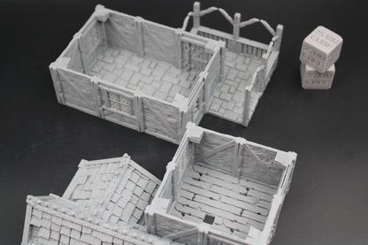 Tabletop Terrain Plaster Cob House 18of19 Town City Dnd RPG wargame skirmish 28-32mm