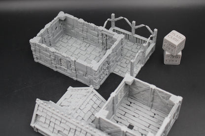 Tabletop Terrain Stone House 18of19 Town City Dnd RPG wargame skirmish 28-32mm
