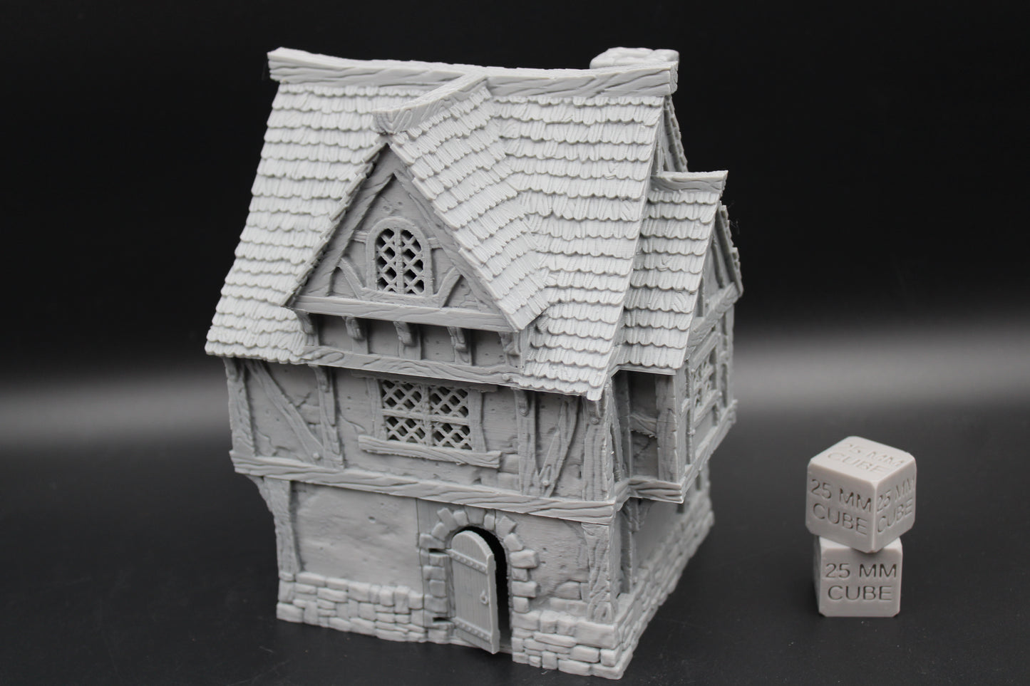 Tabletop Terrain Fantasy Scholars Home Wood Roof Dnd RPG wargame skirmish 28-32mm