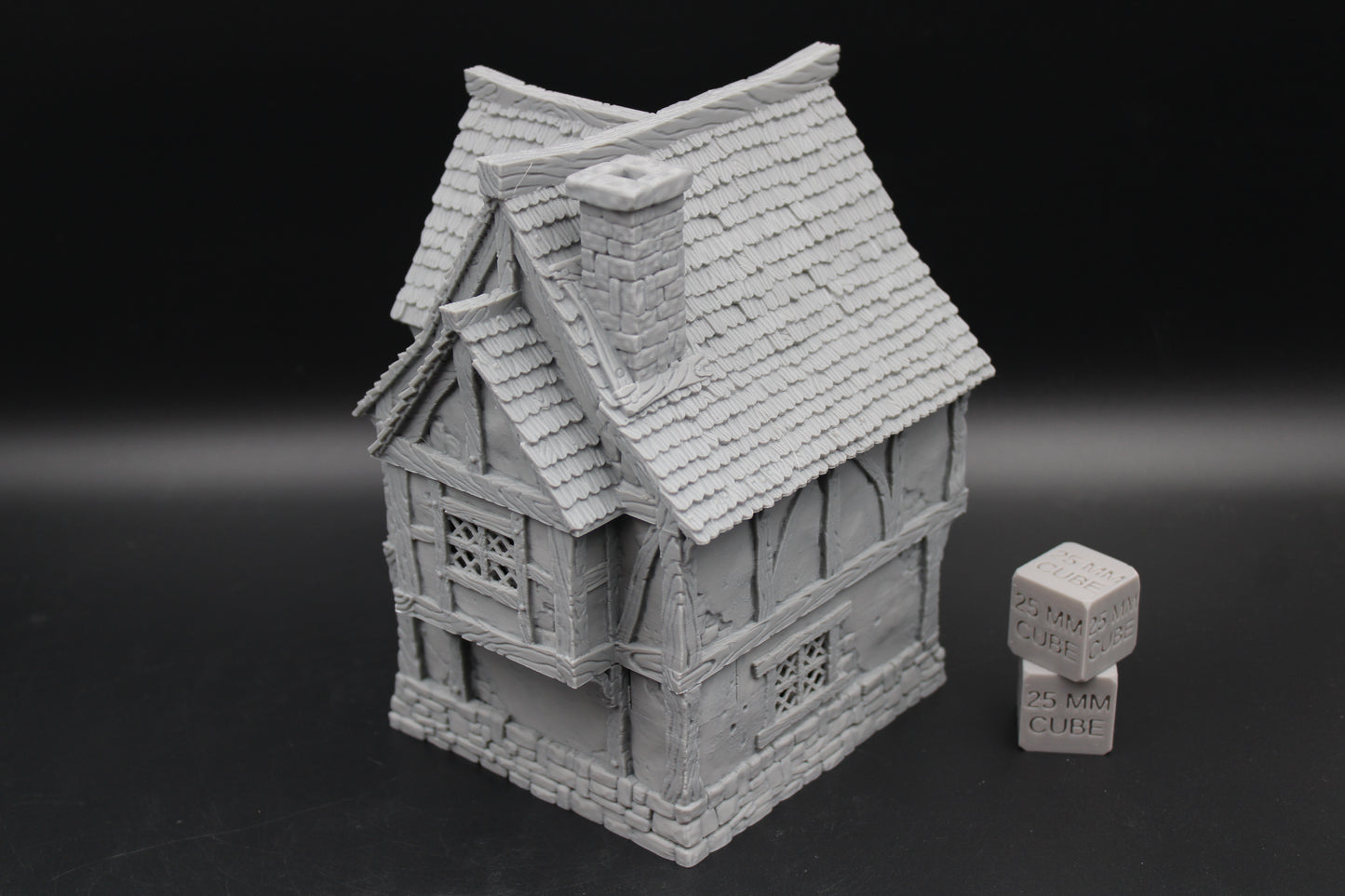 Tabletop Terrain Fantasy Scholars Home Wood Roof Dnd RPG wargame skirmish 28-32mm
