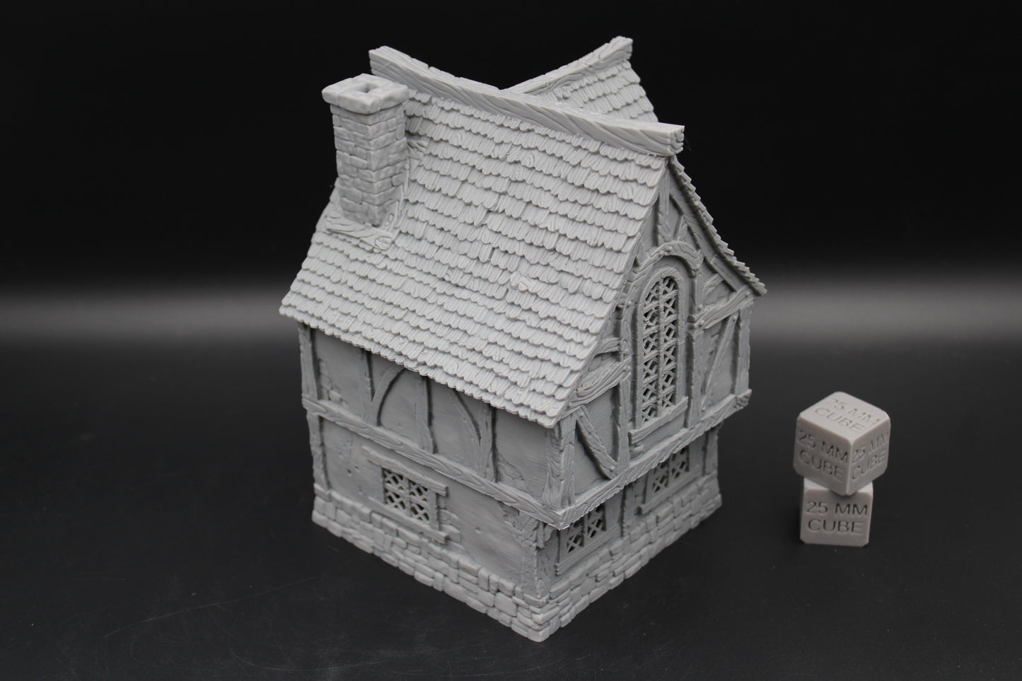 Tabletop Terrain Fantasy Scholars Home Wood Roof Dnd RPG wargame skirmish 28-32mm