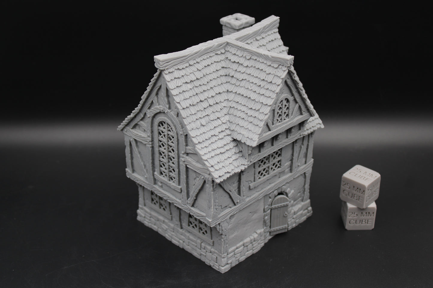 Tabletop Terrain Fantasy Scholars Home Wood Roof Dnd RPG wargame skirmish 28-32mm