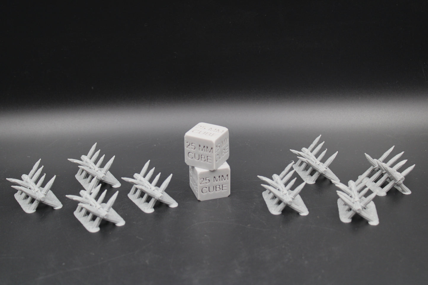 Tabletop Terrain Fantasy Spiked Barricade Scatter Set of 8 Ruin Dnd RPG wargame skirmish 28-32mm