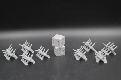 Tabletop Terrain Fantasy Spiked Barricade Scatter Set of 8 Ruin Dnd RPG wargame skirmish 28-32mm