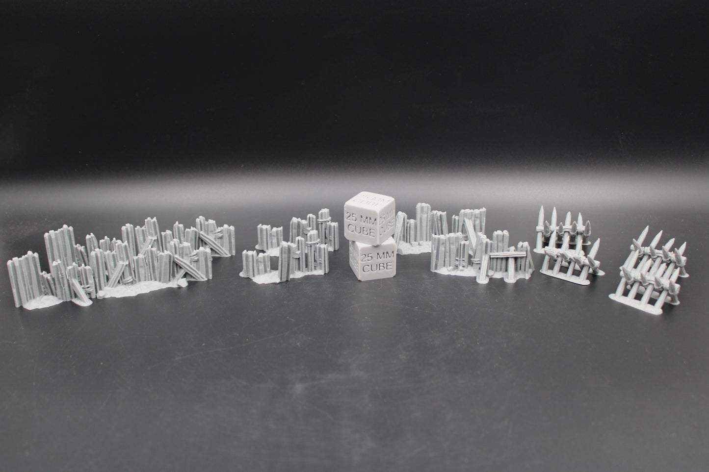 Tabletop Terrain Fantasy Barricade Rubble Wall Scatter Set Ruin Dnd RPG wargame skirmish 28-32mm