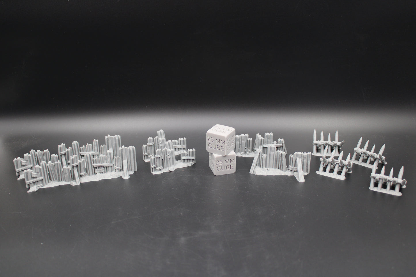 Tabletop Terrain Fantasy Barricade Rubble Wall Scatter Set Ruin Dnd RPG wargame skirmish 28-32mm