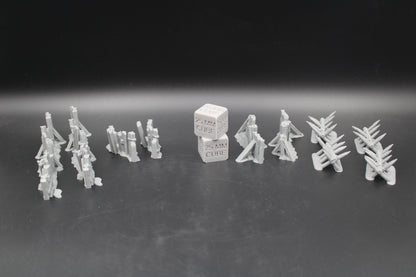 Tabletop Terrain Fantasy Barricade Rubble Wall Scatter Set Ruin Dnd RPG wargame skirmish 28-32mm