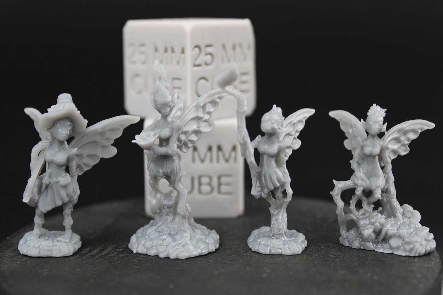 Woodland Forest Pixie Sylph Fairy Set of 4 28mm 32mm Miniature Dnd Skirmish