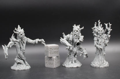 Woodland Forest Treant Blight Set of 3 28mm 32mm Miniature Dnd Skirmish