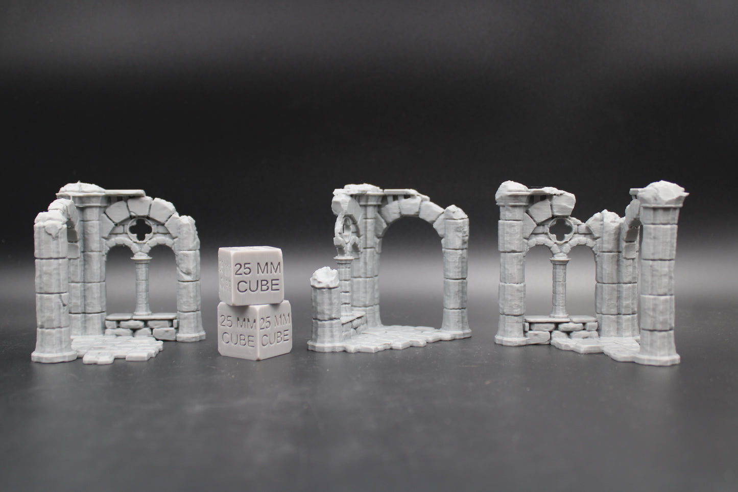 Tabletop Terrain Fantasy Corner Wall Scatter Set Ruin Dnd RPG wargame skirmish 28-32mm