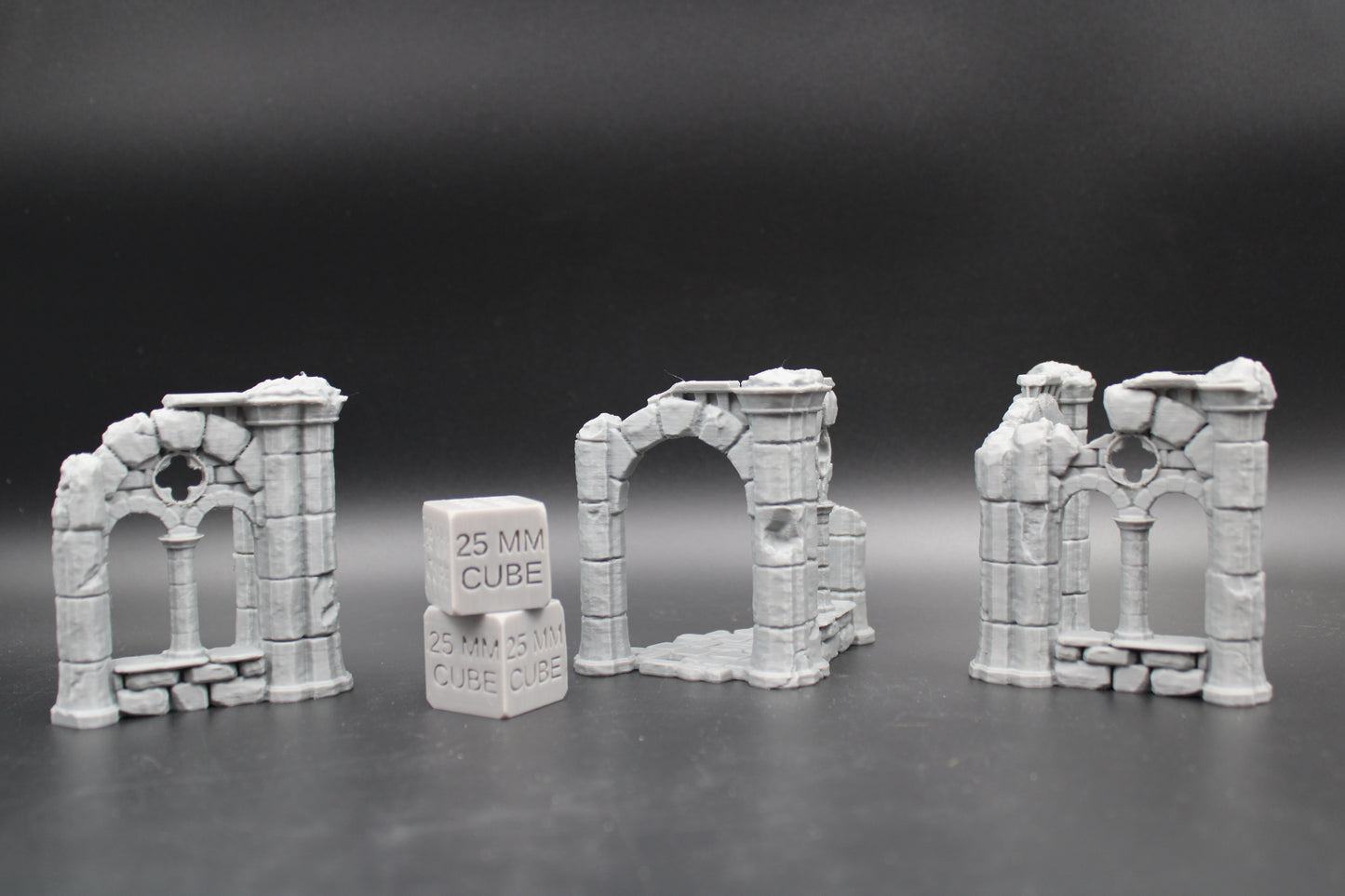 Tabletop Terrain Fantasy Corner Wall Scatter Set Ruin Dnd RPG wargame skirmish 28-32mm