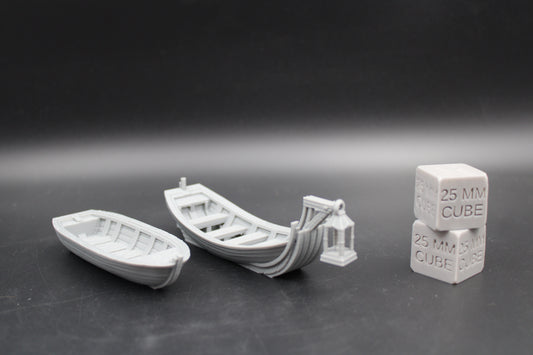 Tabletop Terrain Fantasy Boat Rowboat Ferry Set of 2 Dnd RPG Wargame Skirmish