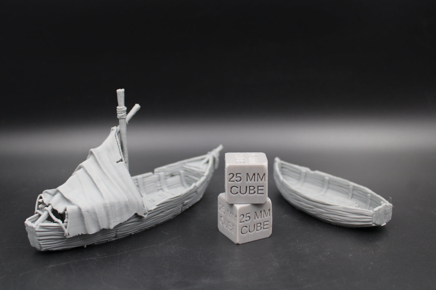 Tabletop Terrain Fantasy Boat Sailboat Ship Set of 2 Dnd RPG Wargame Skirmish