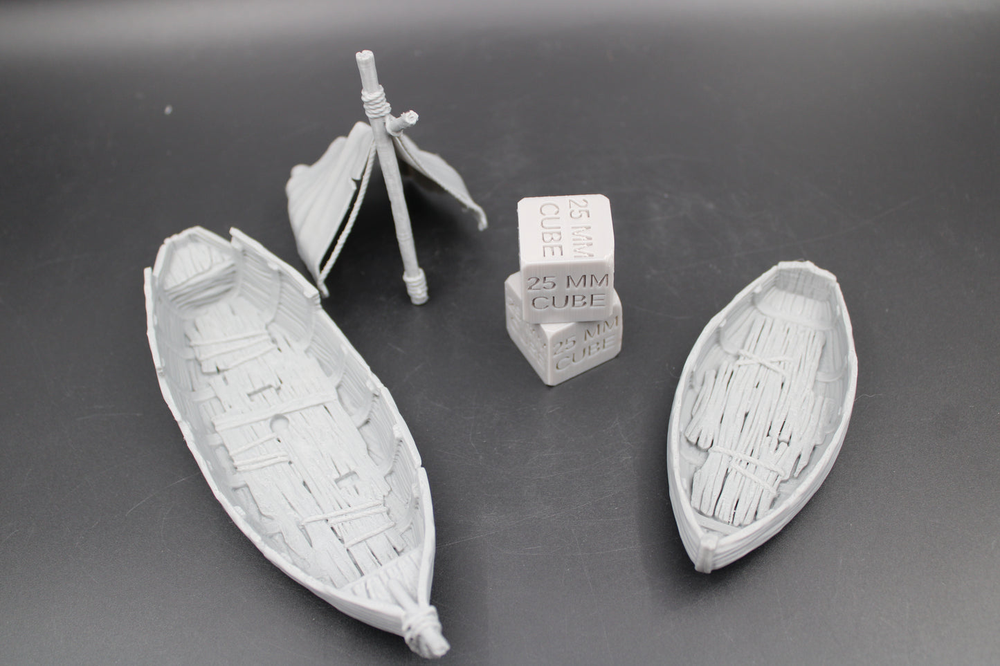 Tabletop Terrain Fantasy Boat Sailboat Ship Set of 2 Dnd RPG Wargame Skirmish