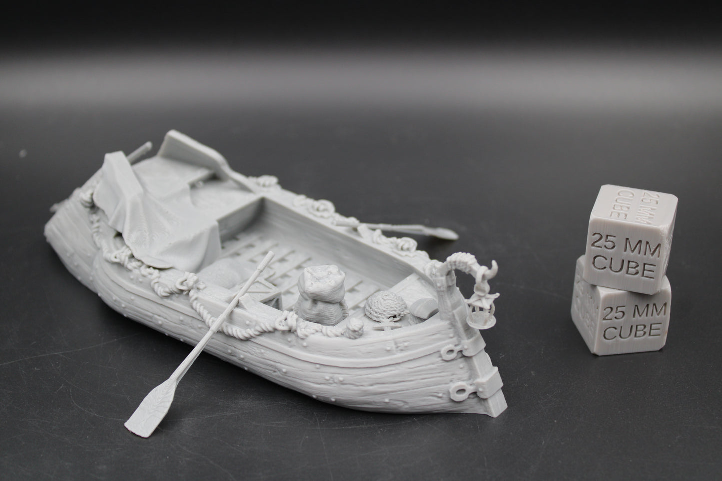 Tabletop Terrain Fantasy Boat Barge River Swamp Trader Merchant Dnd RPG Wargame Skirmish