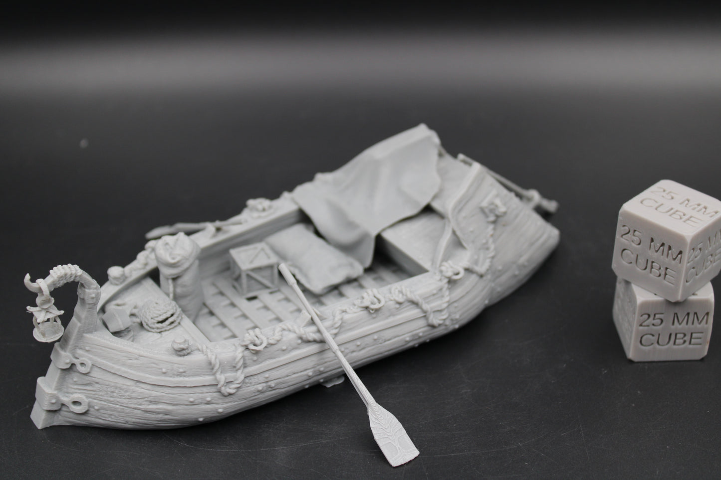 Tabletop Terrain Fantasy Boat Barge River Swamp Trader Merchant Dnd RPG Wargame Skirmish