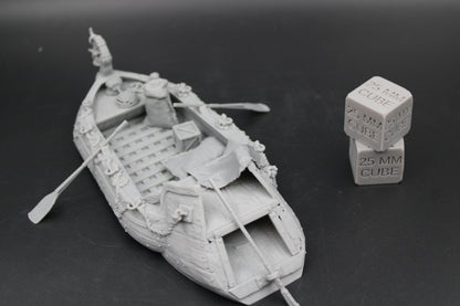 Tabletop Terrain Fantasy Boat Barge River Swamp Trader Merchant Dnd RPG Wargame Skirmish