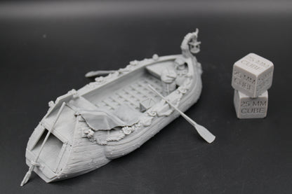 Tabletop Terrain Fantasy Boat Barge River Swamp Trader Merchant Dnd RPG Wargame Skirmish
