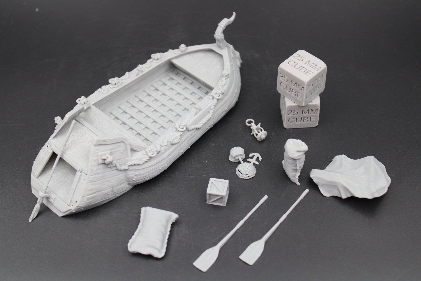 Tabletop Terrain Fantasy Boat Barge River Swamp Trader Merchant Dnd RPG Wargame Skirmish