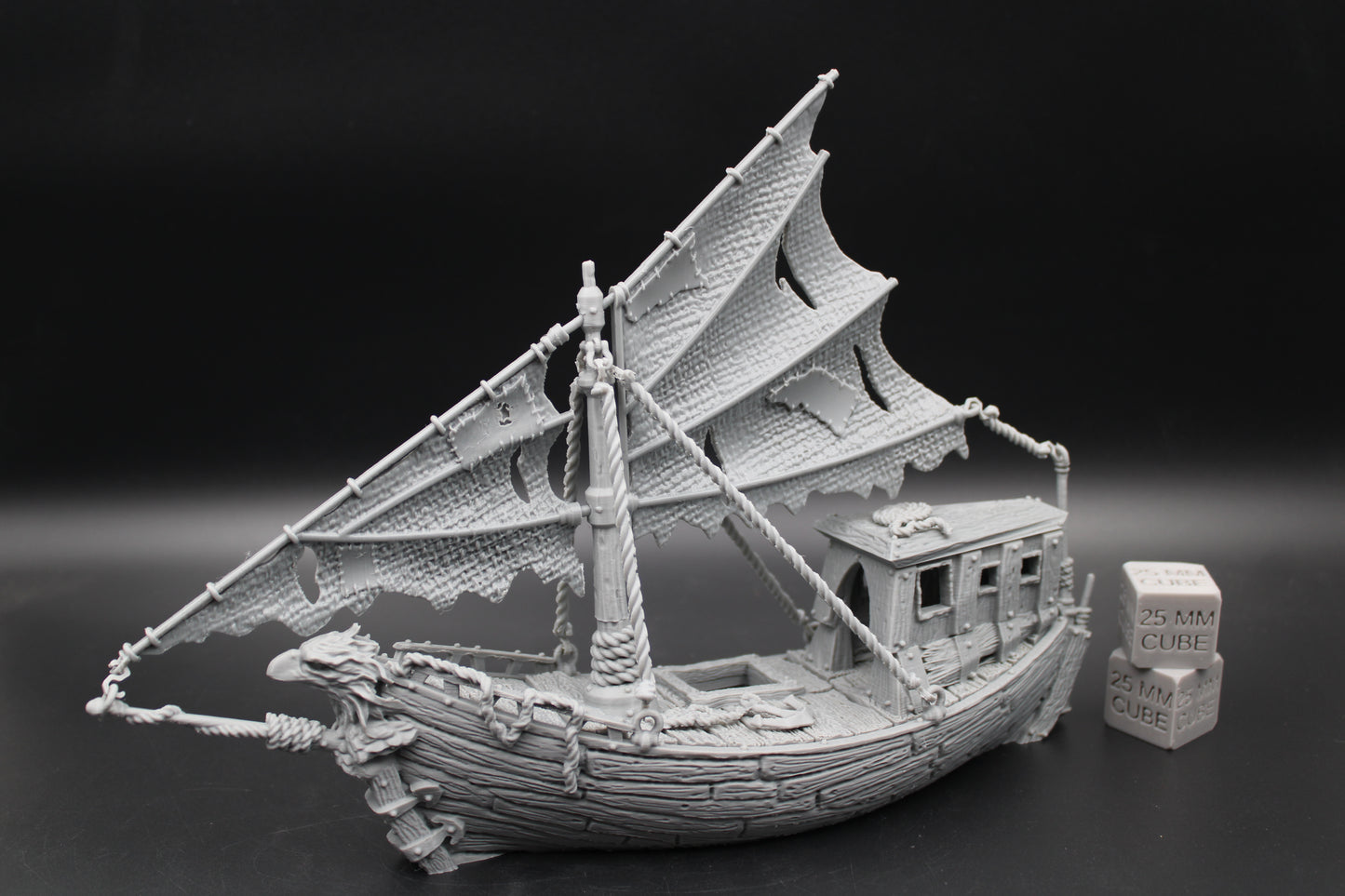 Tabletop Terrain Fantasy Sloop Sailboat Ship Boat Dnd RPG Wargame Skirmish