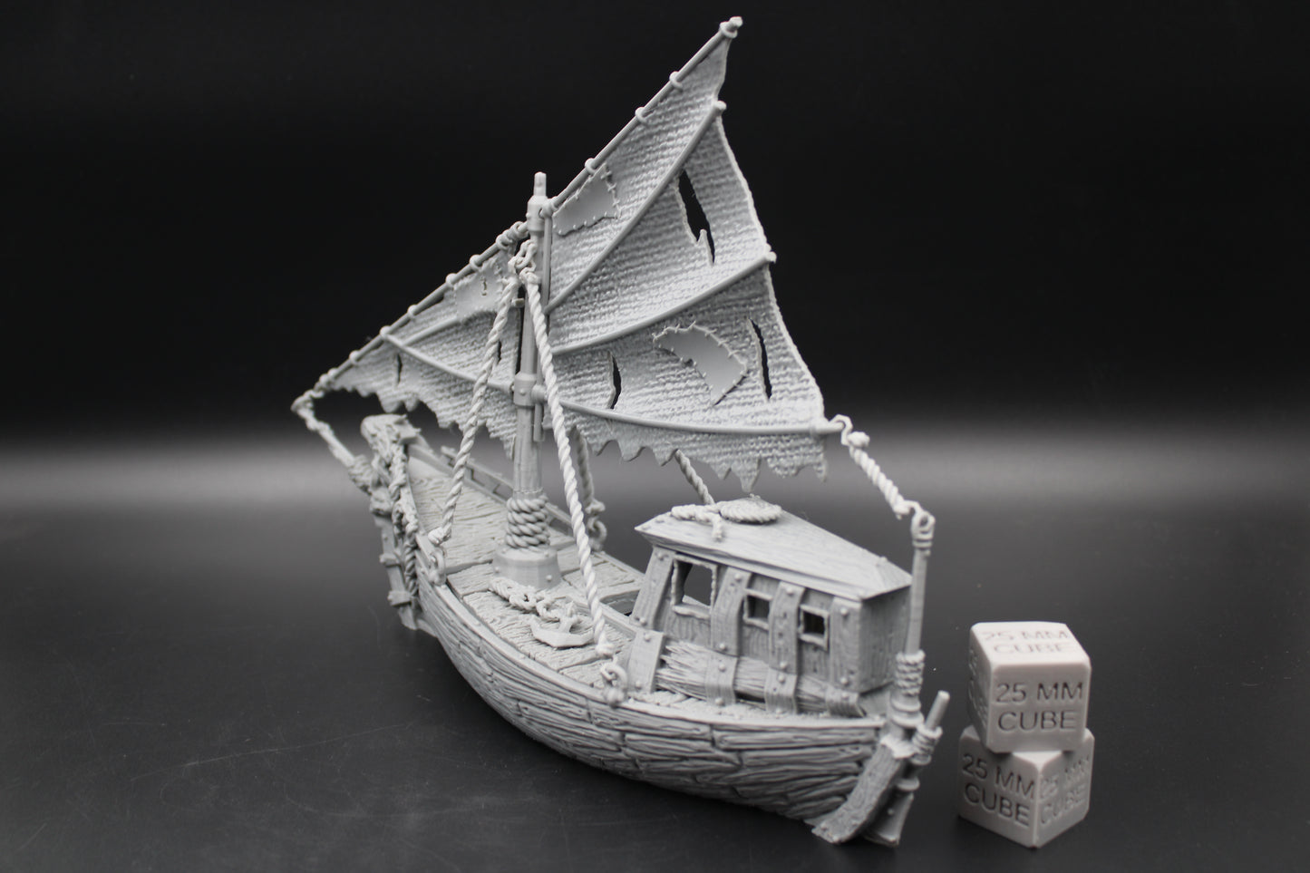 Tabletop Terrain Fantasy Sloop Sailboat Ship Boat Dnd RPG Wargame Skirmish