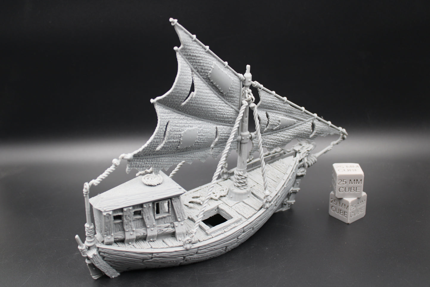 Tabletop Terrain Fantasy Sloop Sailboat Ship Boat Dnd RPG Wargame Skirmish