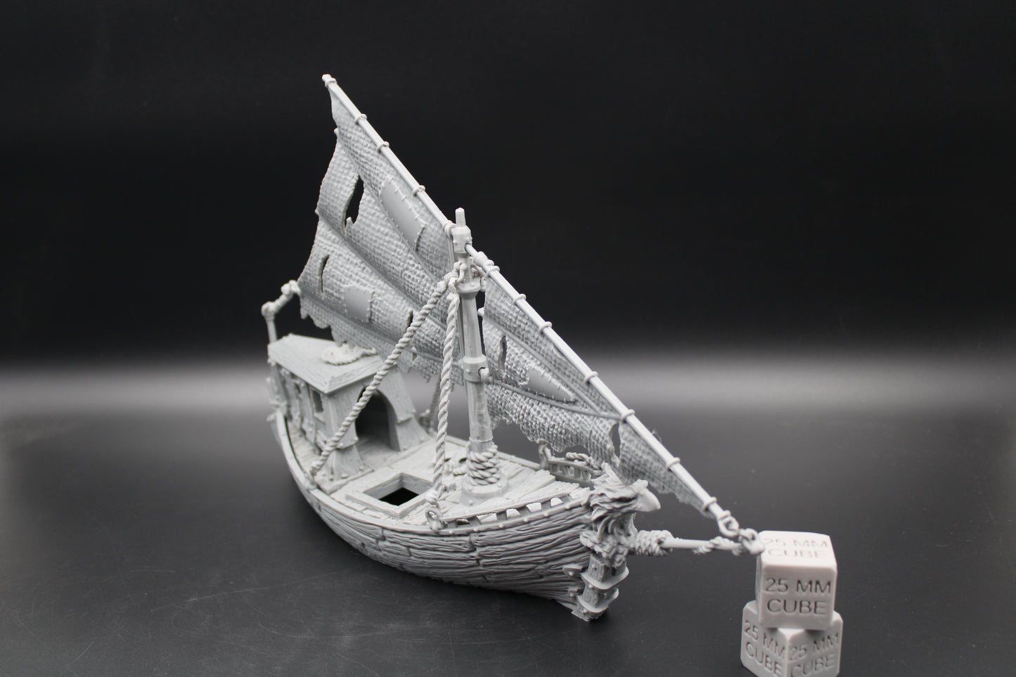 Tabletop Terrain Fantasy Sloop Sailboat Ship Boat Dnd RPG Wargame Skirmish