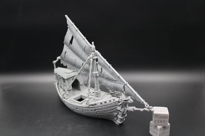 Tabletop Terrain Fantasy Sloop Sailboat Ship Boat Dnd RPG Wargame Skirmish