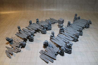 Tabletop Terrain Fantasy Dock Pier Walkway Boardwalk Seaside Swamp River Dnd RPG Wargame Skirmish